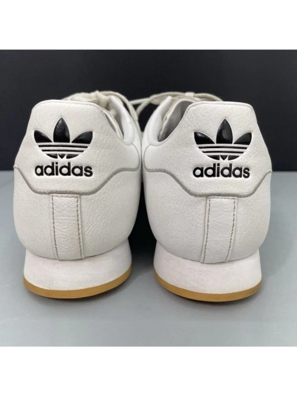 adidas Originals Samoa Sneakers Shoes Retro Classic Leather Gum White Mens 10